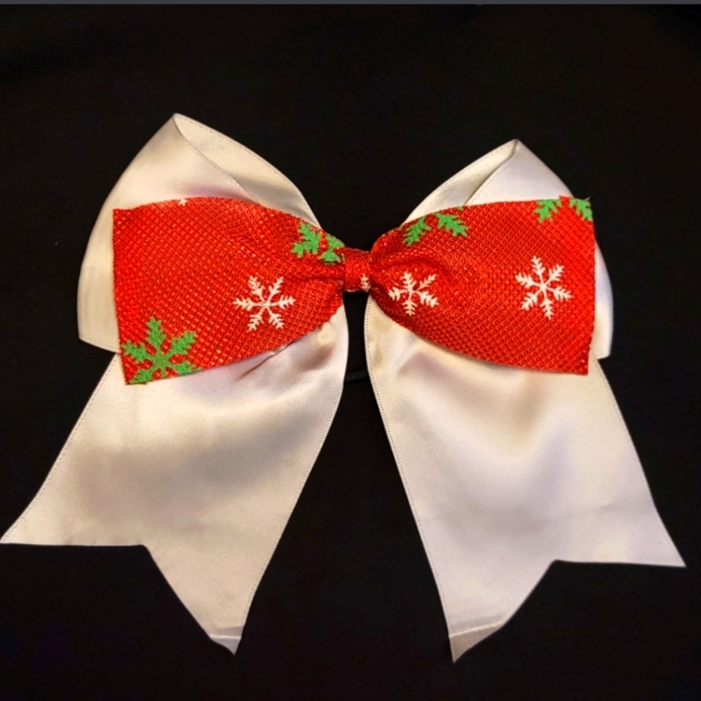Hair bow with hair tie.